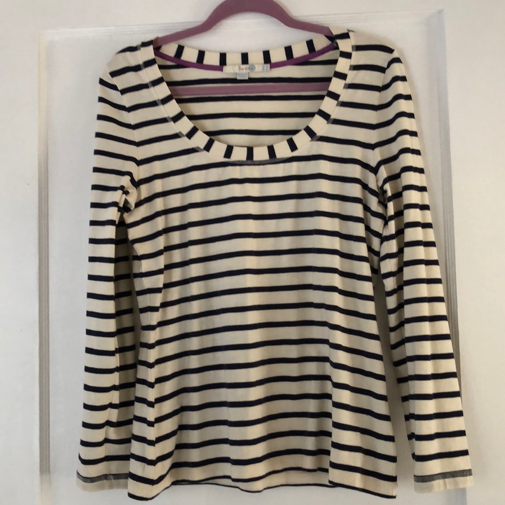 Boden Navy and Cream Tee - Picture 1 of 3